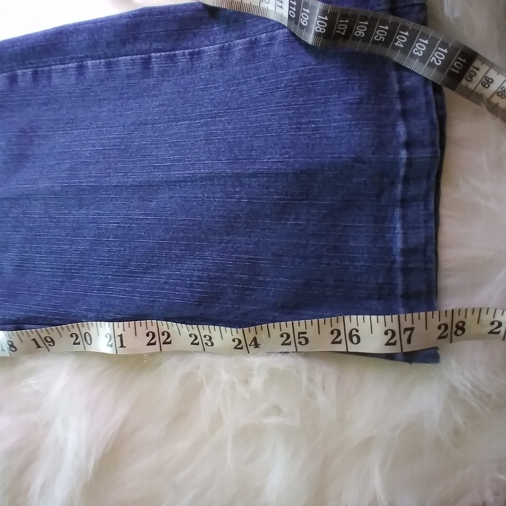 Chic womens petite jean elastic waist size 16p pull om classic - Picture 9 of 10